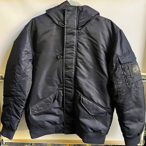 Calvin Klein Hooded Water Resistance Puffer Bomber Jacket